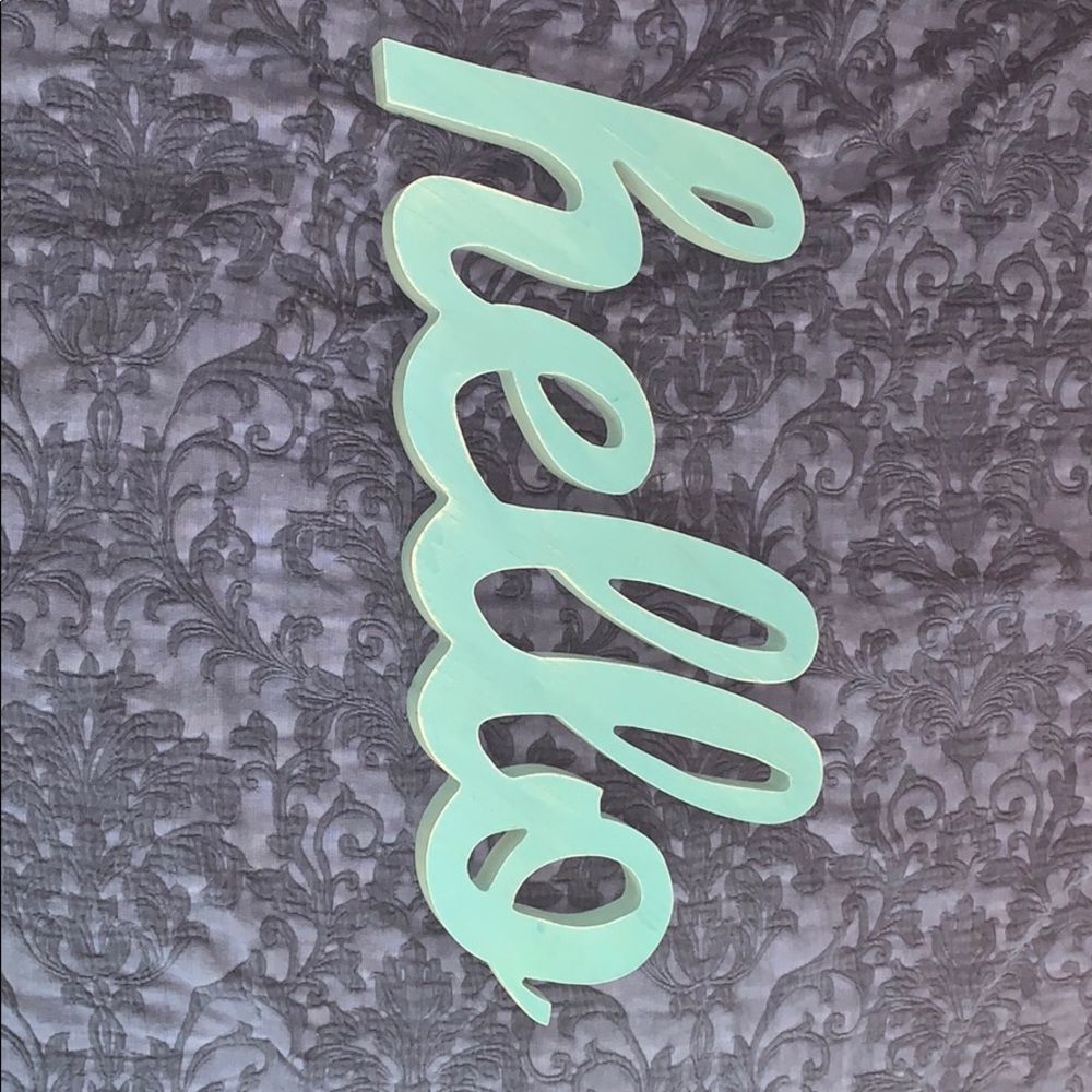 hello wall sign